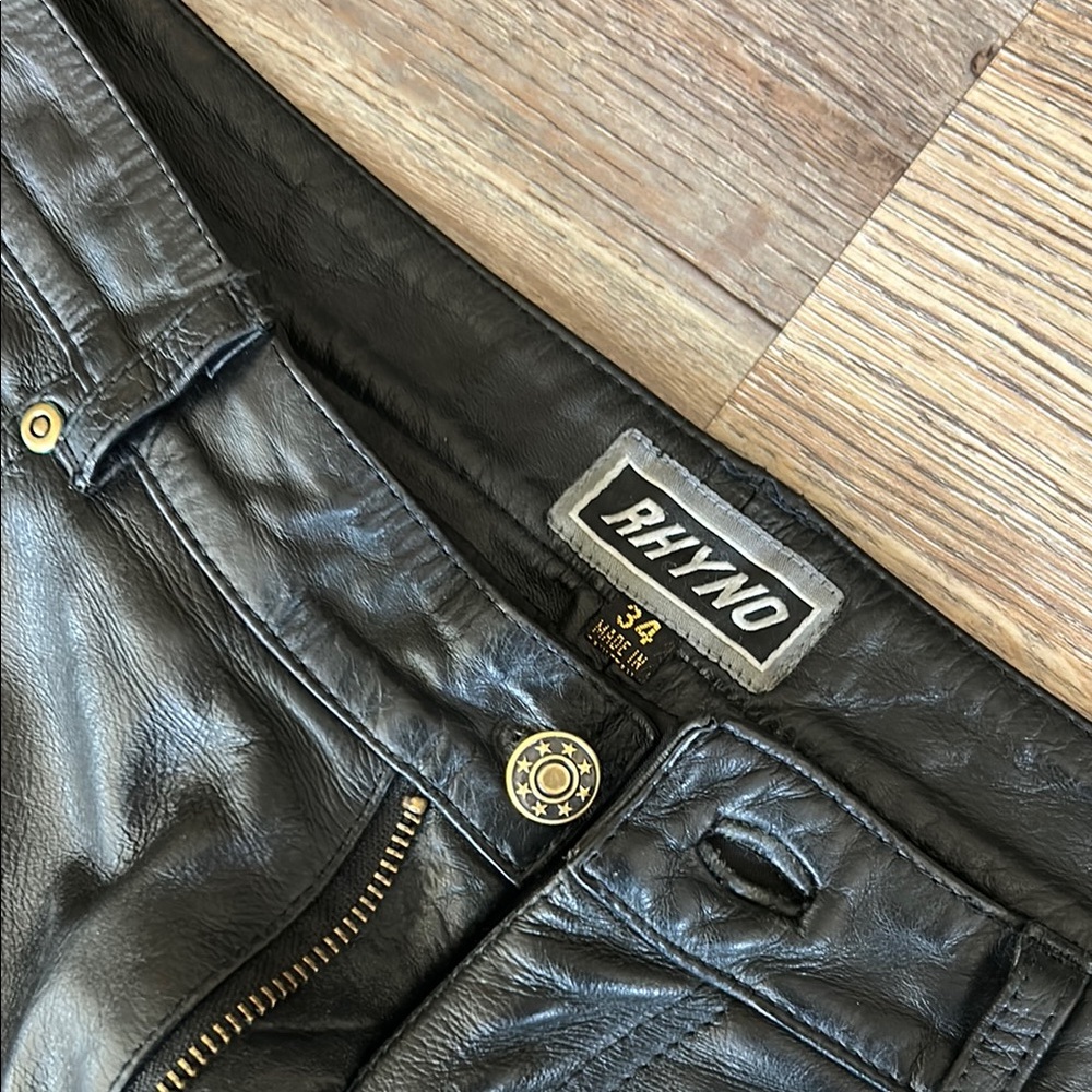 Rhyno Leather Motorcycle Pants - Picture 3 of 9
